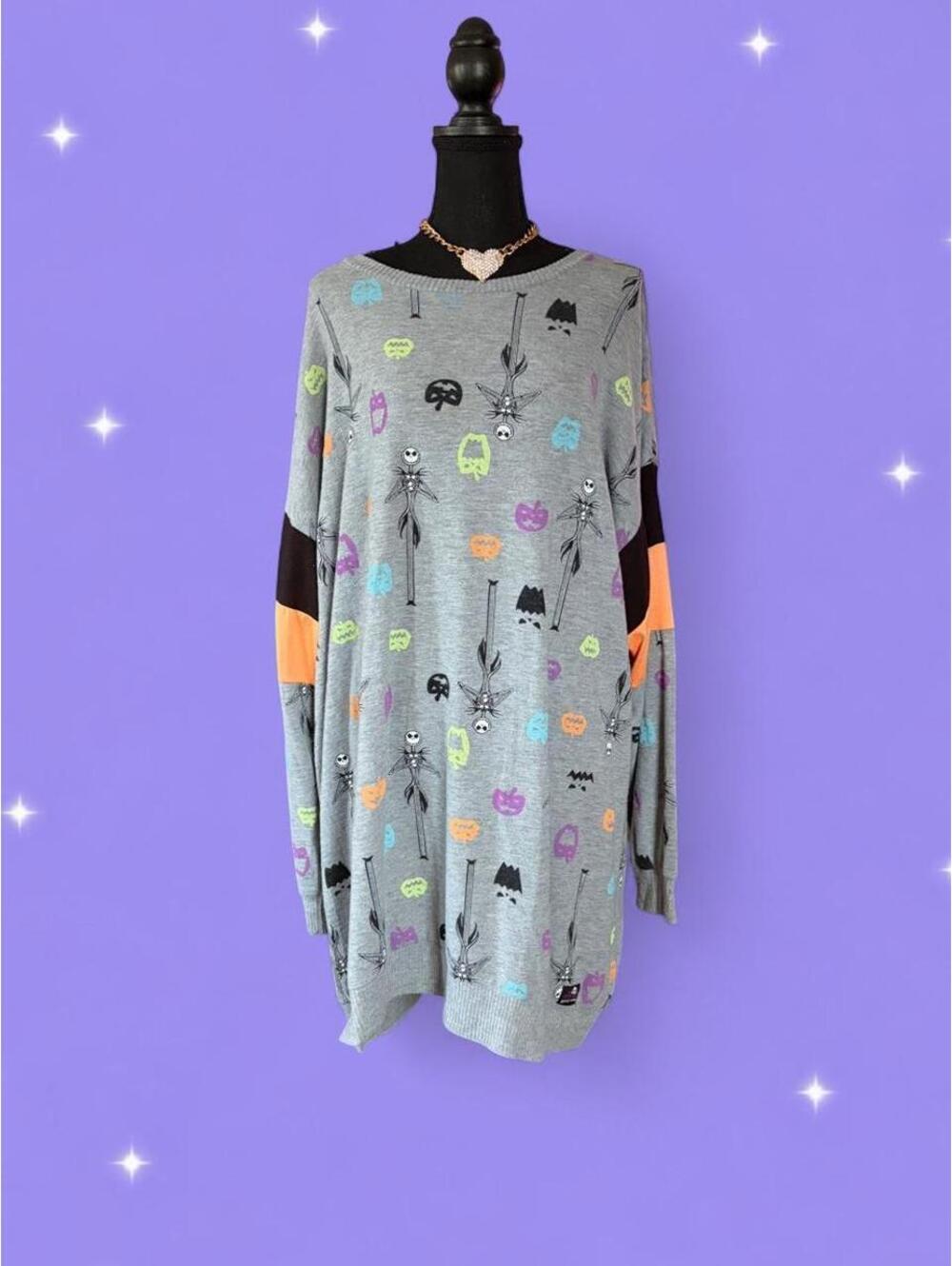 Disney Nightmare Before Christmas Jack Skellington Skeleton Sleep Shirt size 3X
